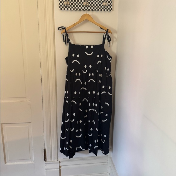 Happy Sad Tie Shoulder Smock Dress - Picture 5 of 6